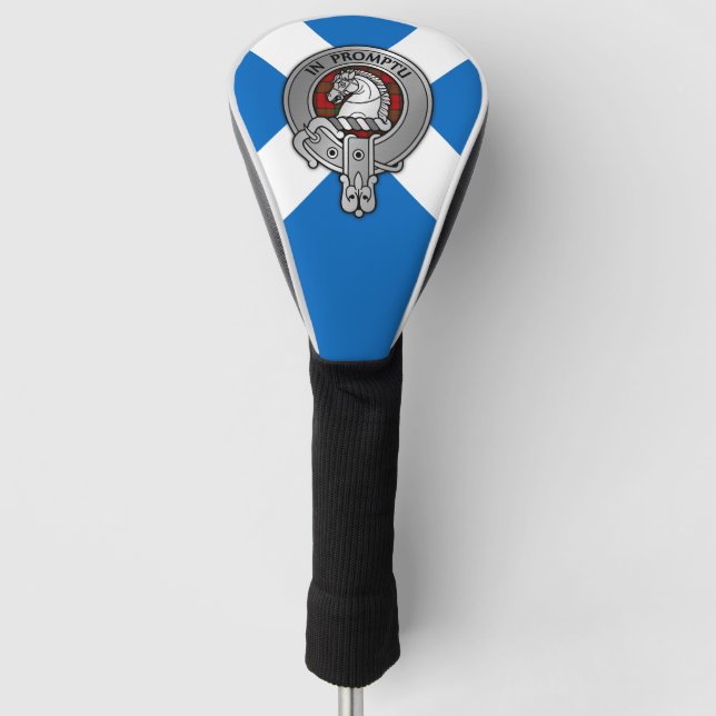 Funda Para Palo De Golf Clan Dunbar Escudo & Tartán en Saltire (Anverso)