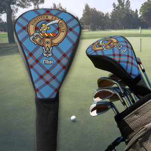 Funda Para Palo De Golf Clan Elliot Escudo sobre el antiguo tartán