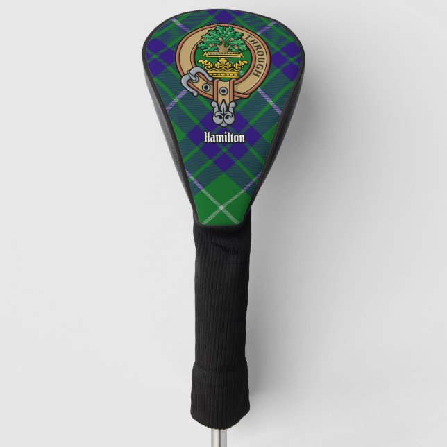 Funda Para Palo De Golf Clan Hamilton Escudo sobre la caza de tartán (Anverso)