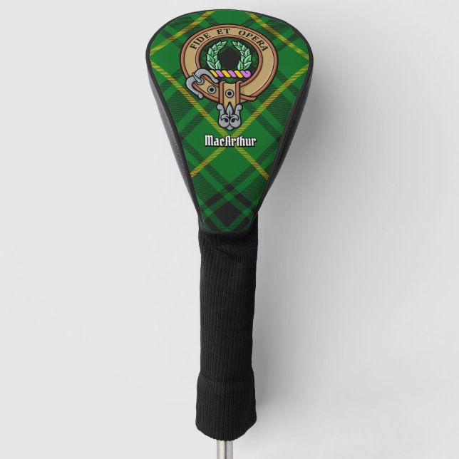 Funda Para Palo De Golf Clan MacArthur Escudo sobre Tartán (Anverso)