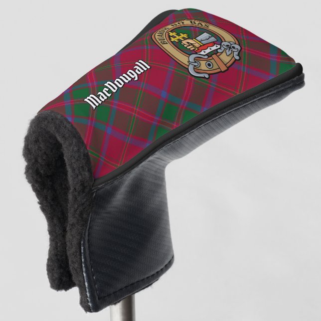 Funda Para Palo De Golf Clan MacDougall Escudo sobre Tartán (Anverso 3/4)