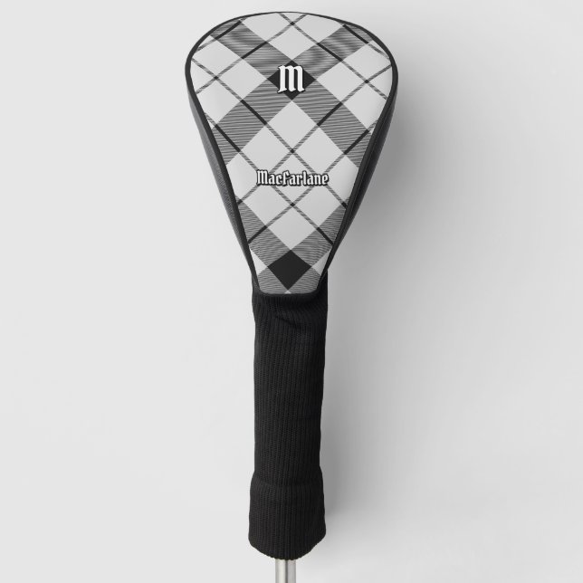 Funda Para Palo De Golf Clan MacFarlane Tartán blanco y negro (Anverso)