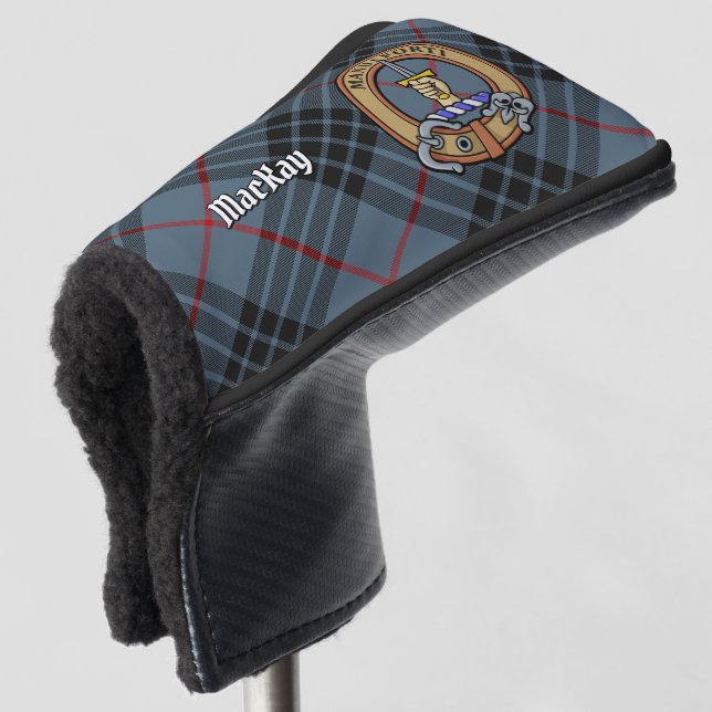 Funda Para Palo De Golf Clan MacKay Escudo sobre Blue Tartán (Anverso 3/4)