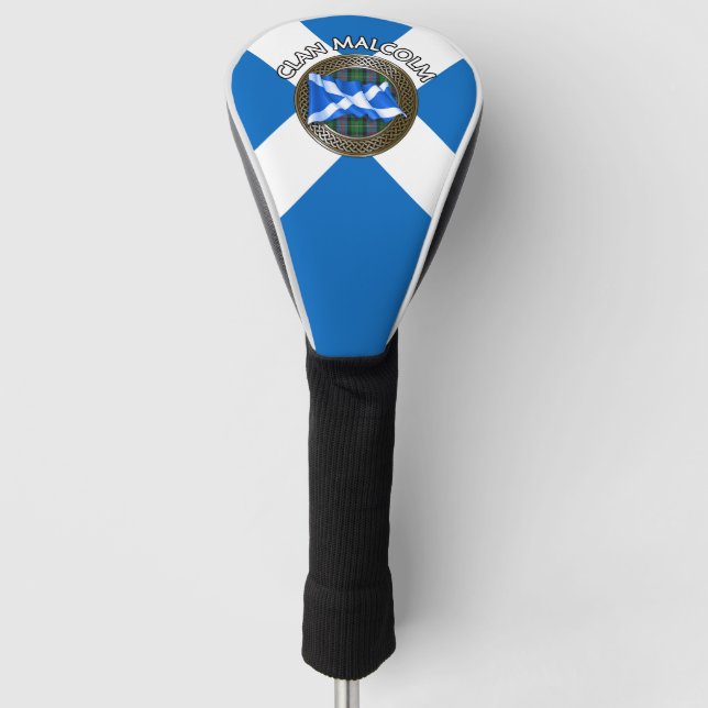 Funda Para Palo De Golf Clan Malcolm Tartan Knot & Flag (Anverso)