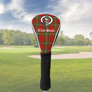Funda Para Palo De Golf Clan Scott Escudo Badge y Personalizable Tartán