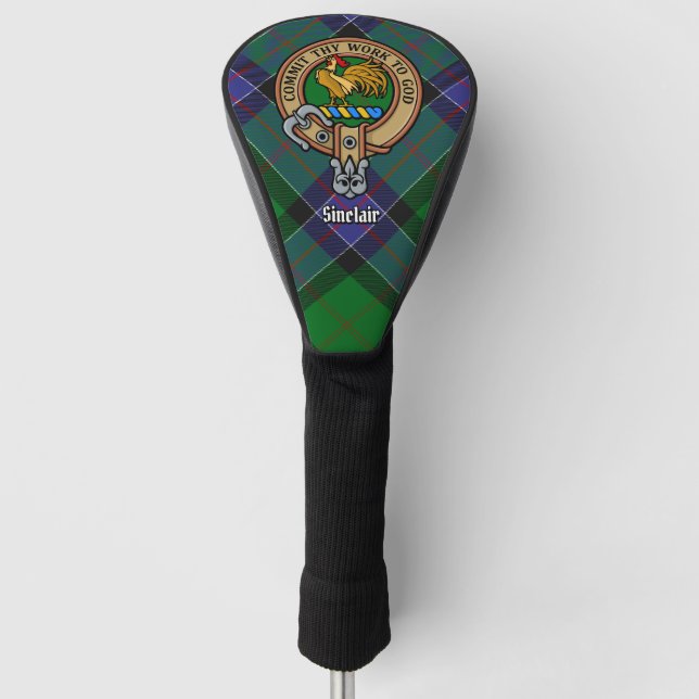 Funda Para Palo De Golf Clan Sinclair Escudo sobre la caza de tartán (Anverso)