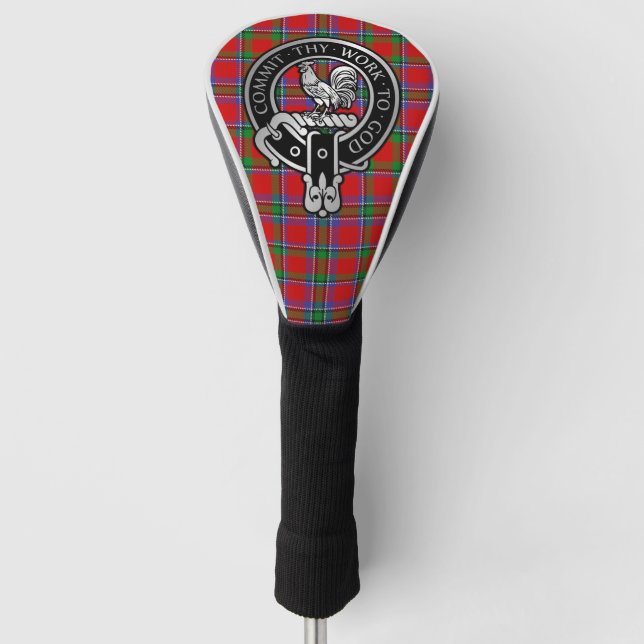 Funda Para Palo De Golf Clan Sinclair Escudo y Tartan Golf Head Cover (Anverso)
