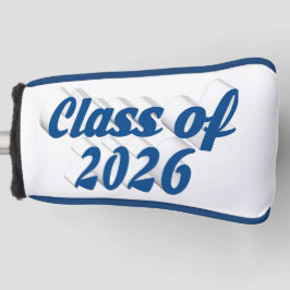 Funda Para Palo De Golf Clase de 2026 graduación texto azul