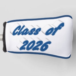 Funda Para Palo De Golf Clase de 2026 tipografía azul graduación 