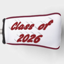 Clase de 2026 tipografía borgoña graduación 