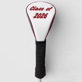 Funda Para Palo De Golf Clase de 2026 tipografía borgoña graduación
