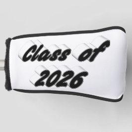 Funda Para Palo De Golf Clase de 2026 tipografía negra graduación 