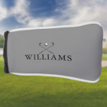 Funda Para Palo De Golf Clásico Nombre Personalizado Clubes de golf Gray<br><div class="desc">Personalice el nombre en la tipografía clásica para crear un regalo de golf único y mantenerlo para cualquier golfista. Diseñado por Thisisnotme©</div>