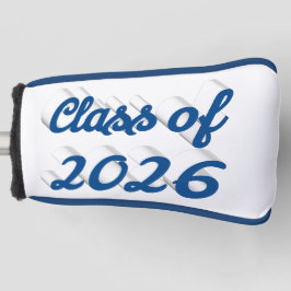 Funda Para Palo De Golf Class of 2026 blue script graduation 