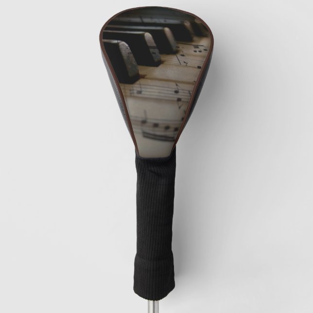 Funda Para Palo De Golf Claves de piano de música antigua (Anverso)