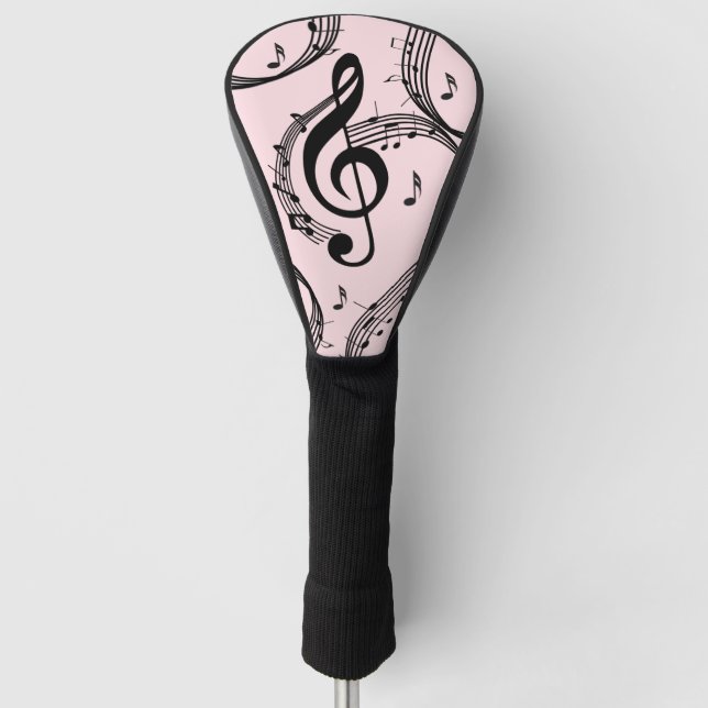 Funda Para Palo De Golf Climactic G Clef Music Pink (Anverso)