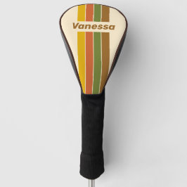 Funda Para Palo De Golf Clover de amanecer con nombre en rayas