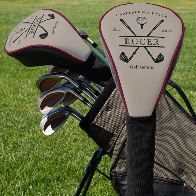 Funda Para Palo De Golf Club de Golf Clásico Burgundy Piping (Subido por el creador)