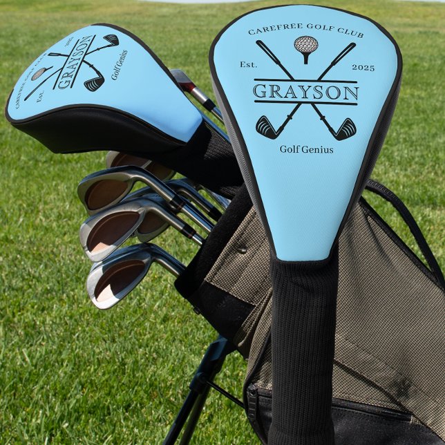 Funda Para Palo De Golf Club de golf clásico personalizado Blue (Subido por el creador)