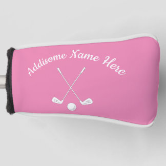 Funda Para Palo De Golf Club de golf Monogramado Pink White