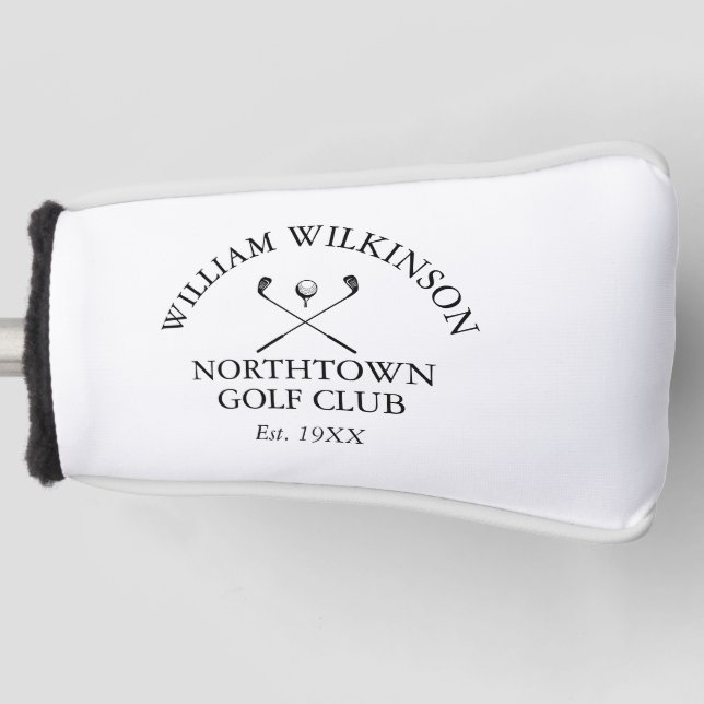 Funda Para Palo De Golf Club De Golf Personalizado Y Nombre De Miembro (Anverso)