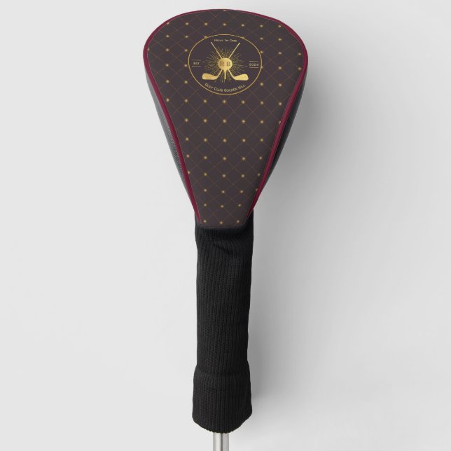 Funda Para Palo De Golf Clubes de golf de oro personalizados (Anverso)