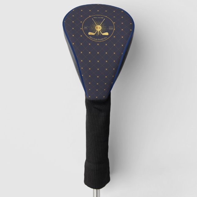Funda Para Palo De Golf Clubes de golf de oro personalizados (Anverso)