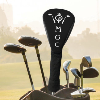 Funda Para Palo De Golf Clubes de golf monogramados y logotipo de la coron