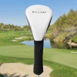 Funda Para Palo De Golf Clubes De Golf Personalizados Con Nombres Negros Y<br><div class="desc">Personalice el nombre en la tipografía clásica para crear un regalo de golf único y mantenerlo para cualquier golfista. Diseñado por Thisisnotme©</div>