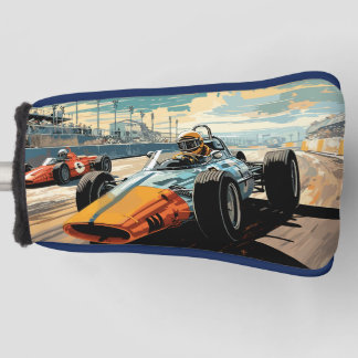 Funda Para Palo De Golf Coches De Carrera Compitiendo en la Pista