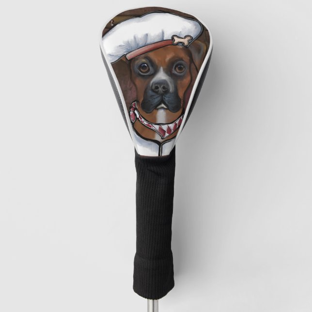 FUNDA PARA PALO DE GOLF COCINERO PERRO BOXER (Anverso)
