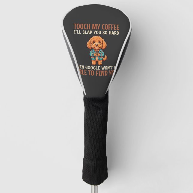Funda Para Palo De Golf Cockapoo Divertido Amante Del Café (Anverso)