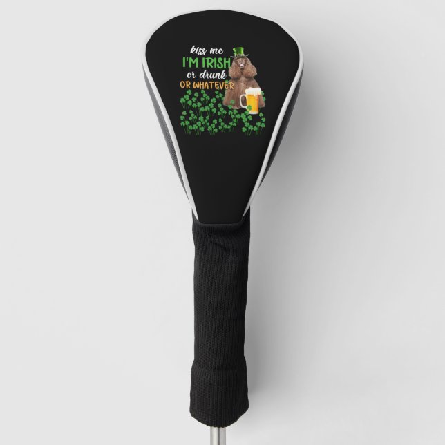 Funda Para Palo De Golf Cocker español americano me besa soy irlandés o bo (Anverso)
