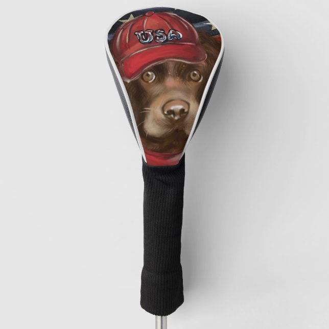 Funda Para Palo De Golf Cocker Spaniel Americano (Anverso)