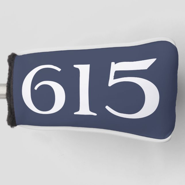 Funda Para Palo De Golf Código de área 615 (Nashville) (Anverso)