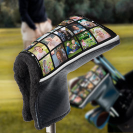 Funda Para Palo De Golf Colaje de fotos moderno golfista monograma persona