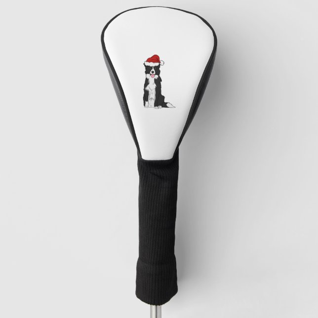 Funda Para Palo De Golf Collie de borde de navidades (Anverso)
