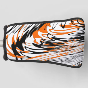 Funda Para Palo De Golf Colores bengalíes Naranja y líneas negras