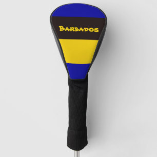 Funda Para Palo De Golf Colores de bandas de bandera de Barbados