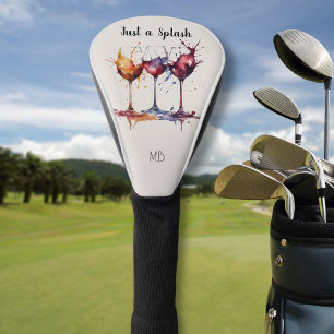 Funda Para Palo De Golf Colorido sólo una pizca de acuarela de vino