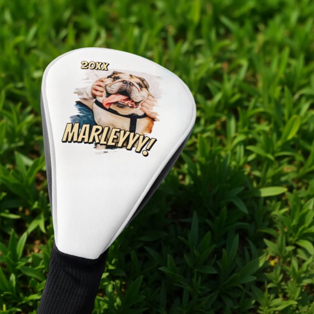 Funda Para Palo De Golf Cómic moderno Mascota simple Personalizado Grunge (Subido por el creador)