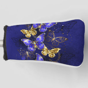 Funda Para Palo De Golf Composición con mariposas de zafiro