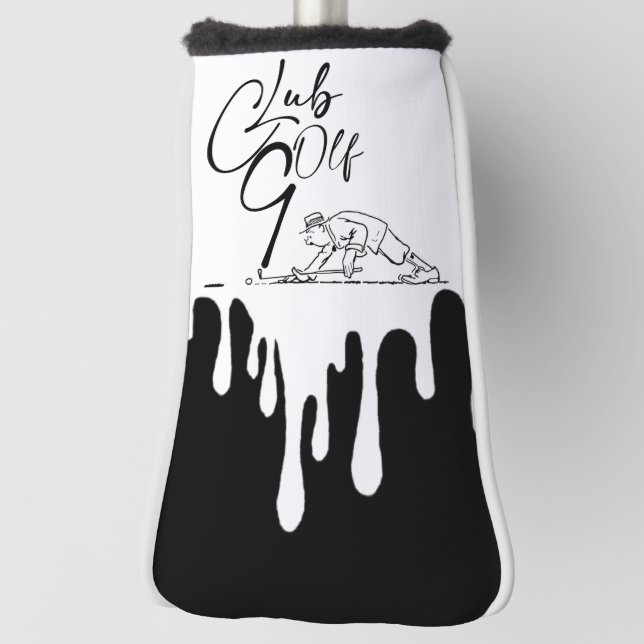 Funda para palo de golf con el golfista gracioso (Girar 90)