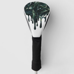 Funda Para Palo De Golf con hojas verdes estilo derramado