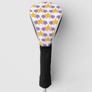 Funda Para Palo De Golf Conchas marinas púrpuras Estrellas de mar Vida mar