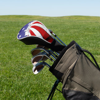 Funda Para Palo De Golf Conductor de bandera estadounidense patriótico