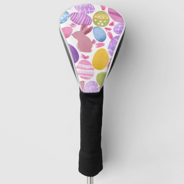 Funda Para Palo De Golf conejito con huevos de Pascua (Anverso)