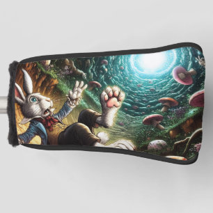 Funda Para Palo De Golf Conejo Aterrado Cayendo Por La Guarida Del Conejo