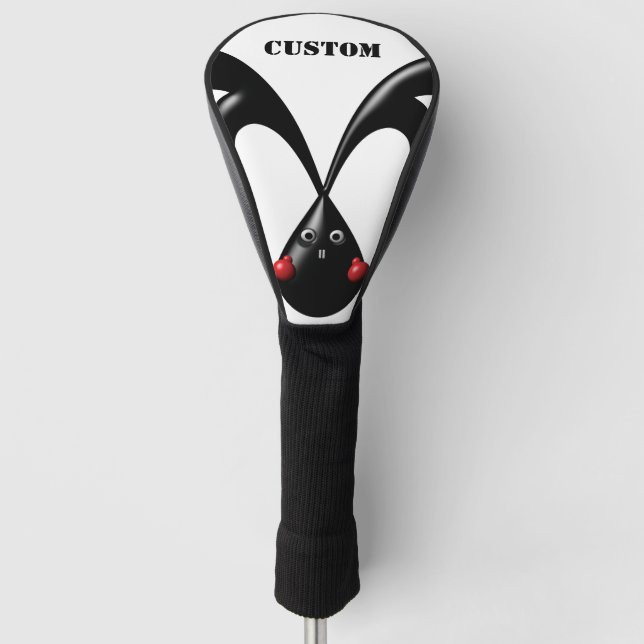 Funda Para Palo De Golf Conejo de bóxer de conejo duro (Anverso)