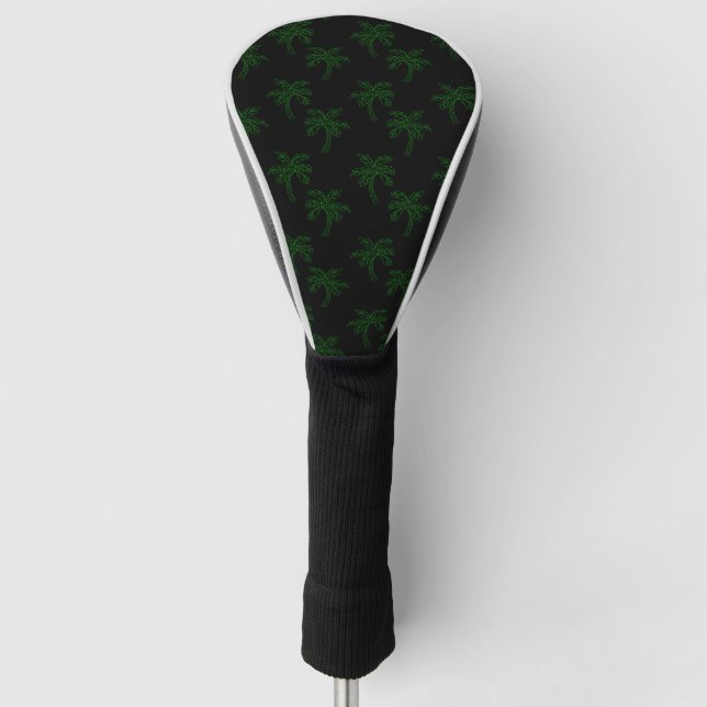 Funda Para Palo De Golf Contorno verde de árbol de palmas tropicales Vibes (Anverso)